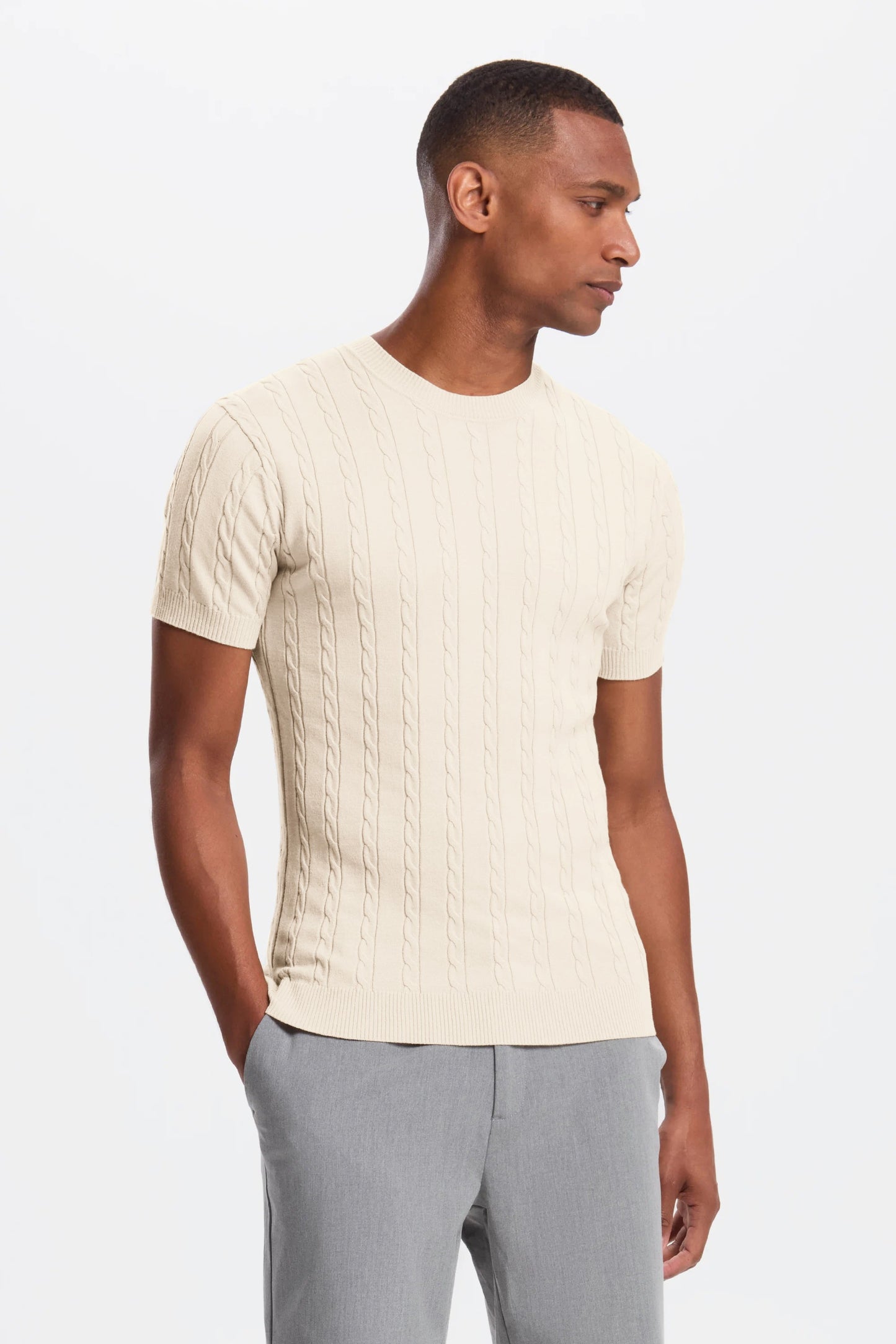 THE CABLE SHORT SLEEVE T-SHIRT